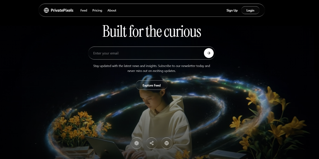 Screenshot of PrivatePixels